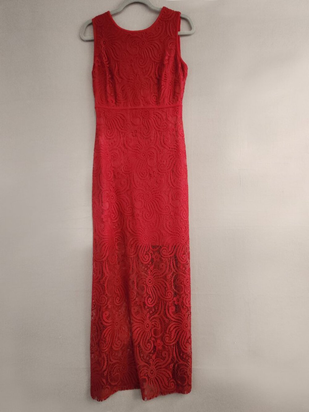 ENFOCUS STUDIO MAXI DRESS FLORAL LACE BURGUNDY Size 8